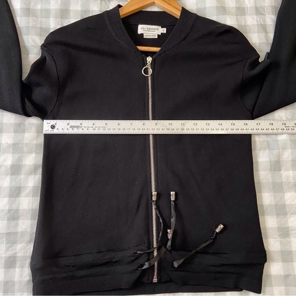 Lili Sidonio Molly & Bracken amazing black sweater ribbon dark Academia zip XS - Picture 12 of 15